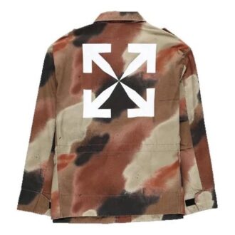 Arrow Motif Camouflage Shirt Jacket