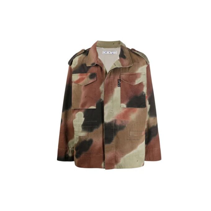 Arrow Motif Camouflage Shirt Jacket