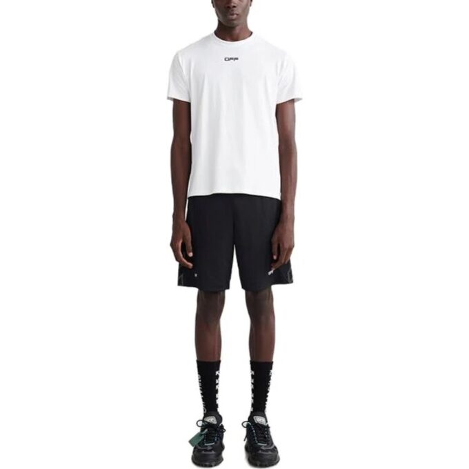 Arrow Outline S/S Sport T-Shirt “White Black”