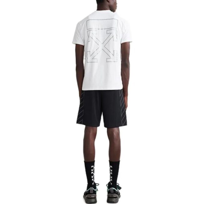 Arrow Outline S/S Sport T-Shirt “White Black”