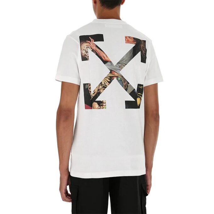 Arrow Painting Printing Short Sleeve White