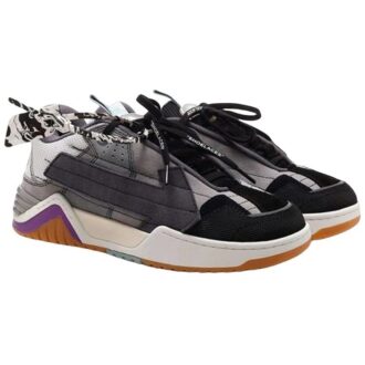 Arrow Panelled Skate Low-Top Sneaker “Black Grey Brown”