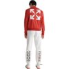 Arrow Pattern Printing Baseball Collar Jacket Version Red