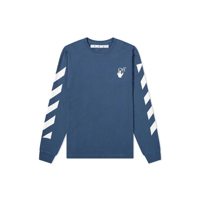Arrow Printing Long Sleeves Blue