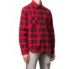 Arrow Printing Plaid Long Sleeves Shirt Red