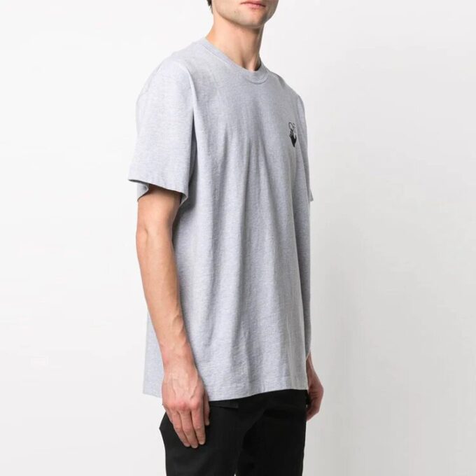 Arrow Printing Short Sleeve Loose Fit Gray
