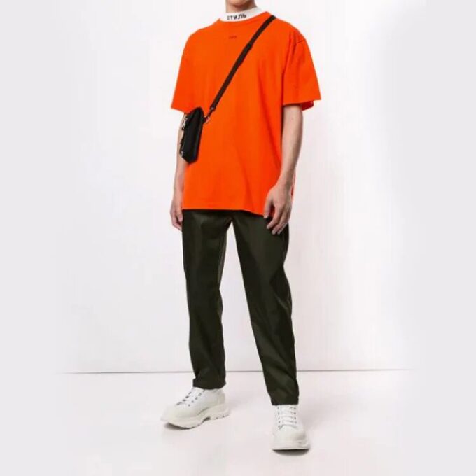 Arrow Printing Short Sleeve Orange