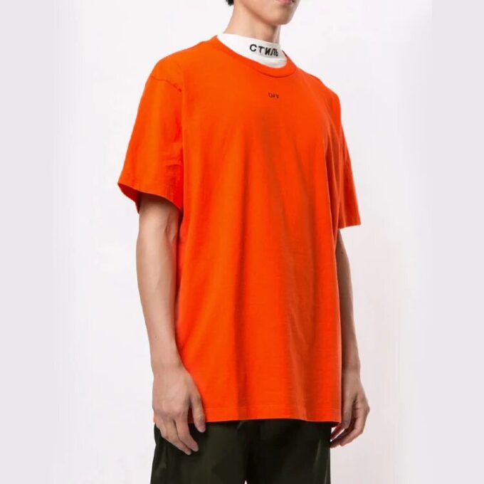 Arrow Printing Short Sleeve Orange