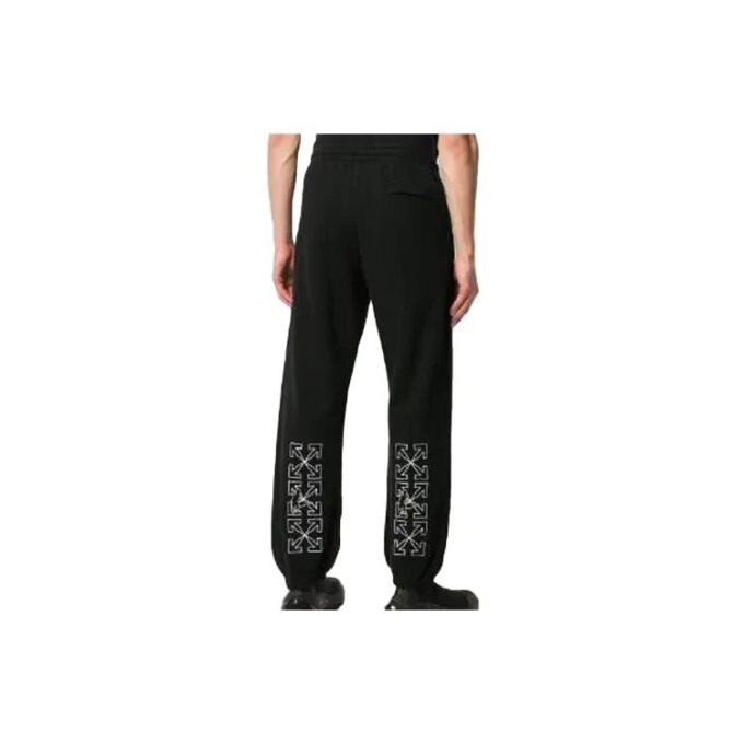Arrow Printing Sports Long Pants Black