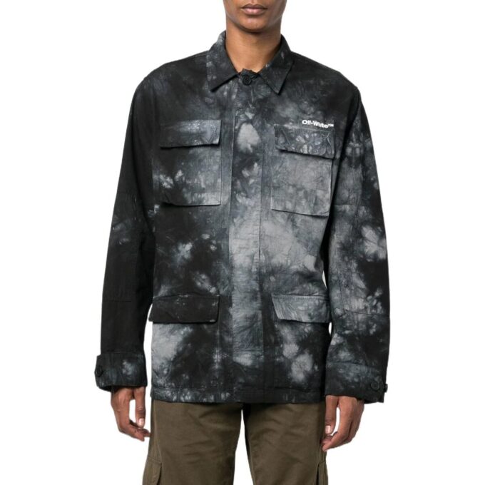 Arrow Tie Dye overshirt “Black”
