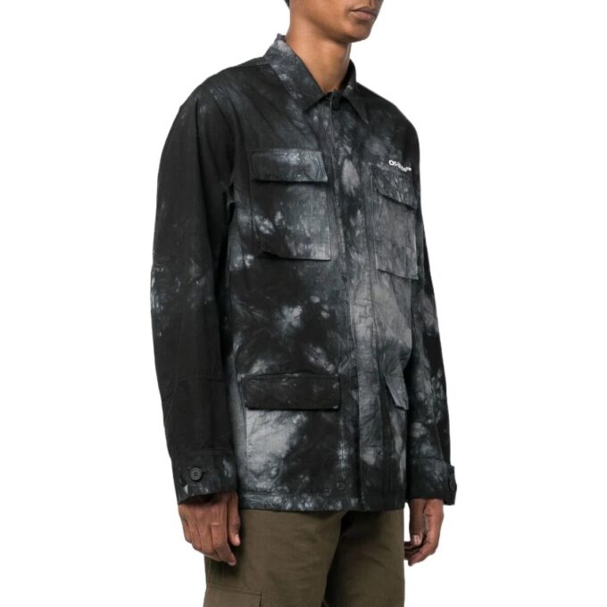 Arrow Tie Dye overshirt “Black”