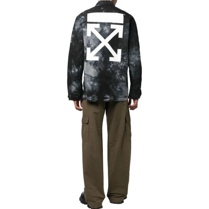 Arrow Tie Dye overshirt “Black”