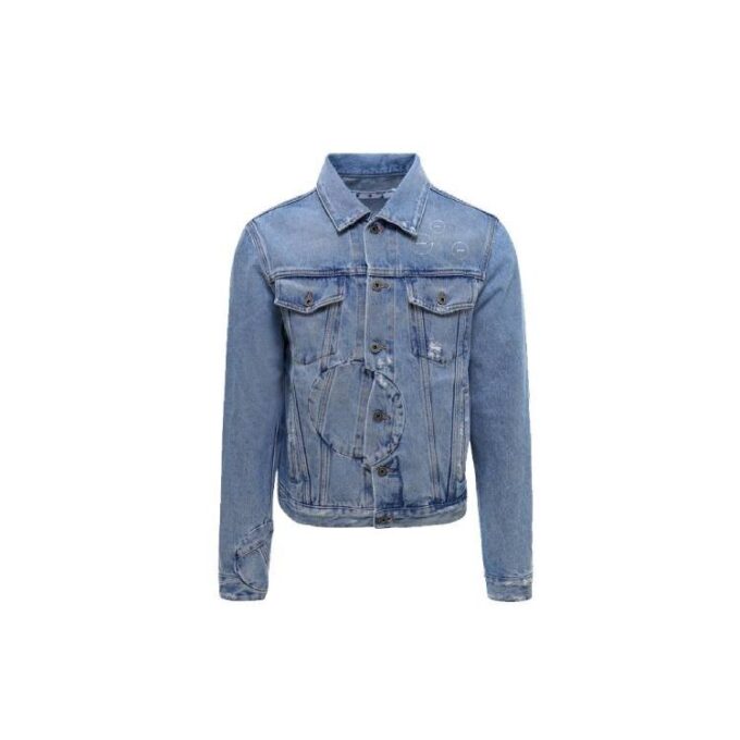 Arrow Twist Denim Jacket “Cobalt Blue/White”