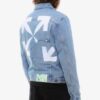 Arrow Twist Denim Jacket “Cobalt Blue/White”