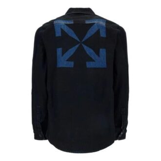 Arrows Arrow Pattern Denim Shirt Ordinary Version Black
