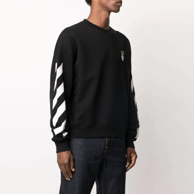 Arrows Back Logo Pullover Black