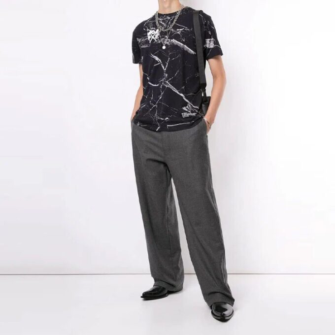 Arrows Large Printing Short Sleeve Ordinary Version Black