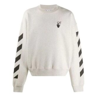 Arrows Logo Printing Pullover Men Grey/White