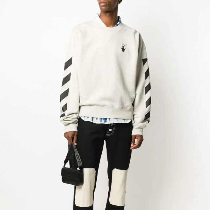 Arrows Logo Printing Pullover Men Grey/White