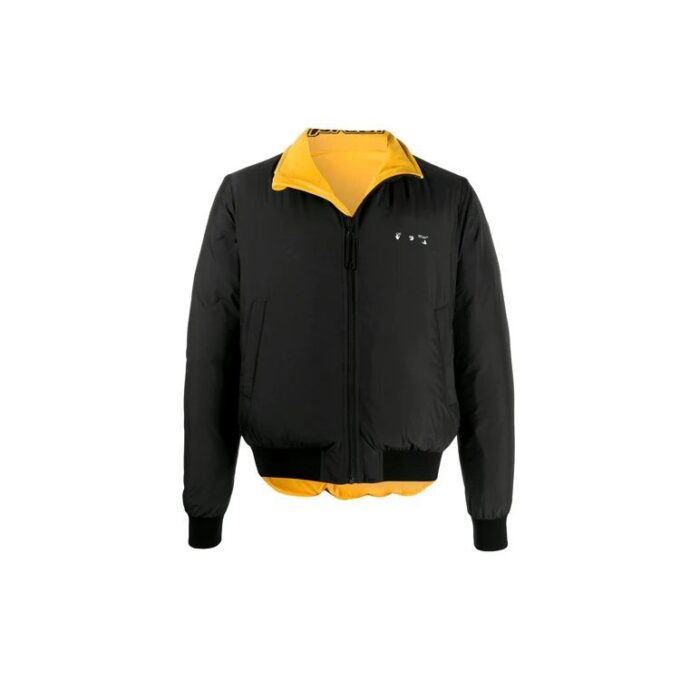 Arrows Motif Reversible Puffer Jacket