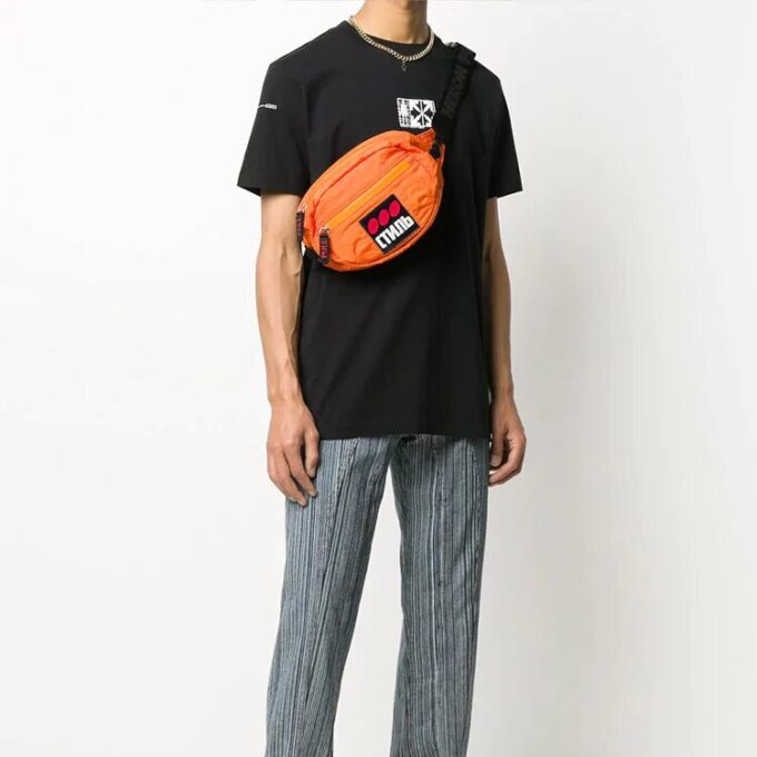 Arrows Pattern Printing Short Sleeve Black