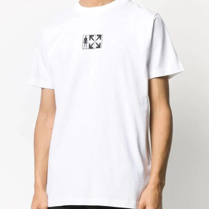 Arrows Pattern Printing Short Sleeve White