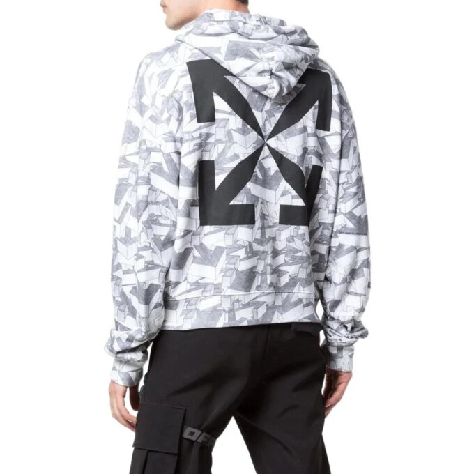 Arrows Print Cotton Hoodie