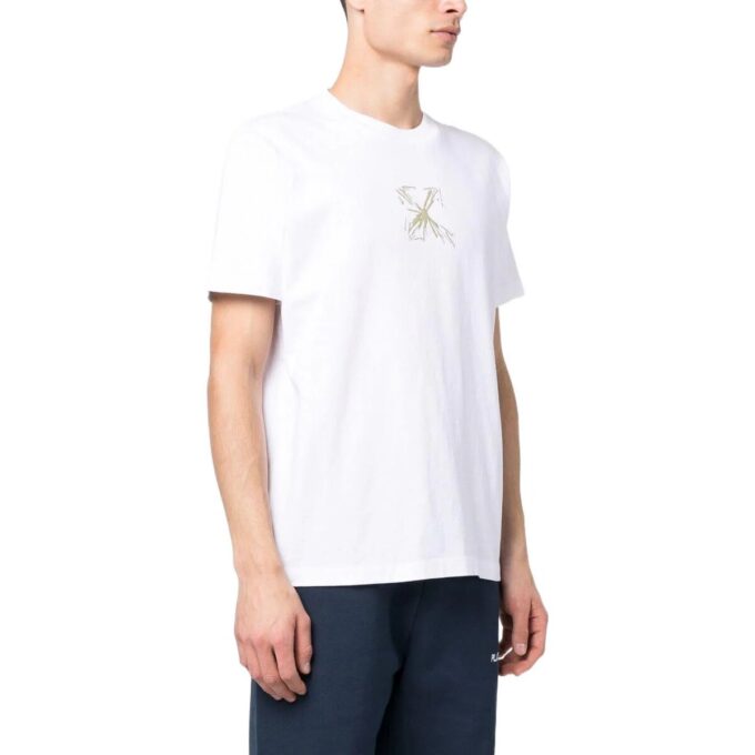 Arrows-Print Cotton Tee “White”