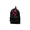 Arrows Print Nylon Backpack Black/Pink