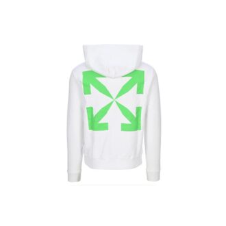 Arrows Printing Hooded Pullover Men White