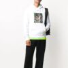 Arrows Printing Hooded Pullover Men White