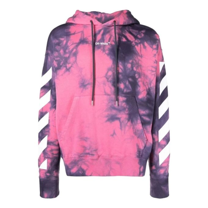 Arrows tie-dye Hoodie “Pink”