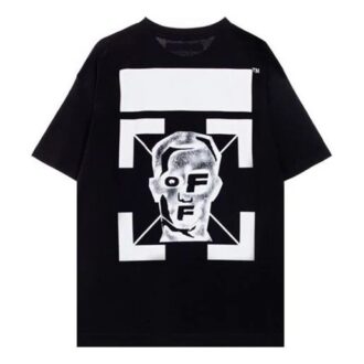 Back Alphabet Printing Short Sleeve Black
