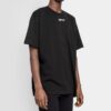 Back Alphabet Printing Short Sleeve Black