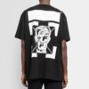 Back Alphabet Printing Short Sleeve Black