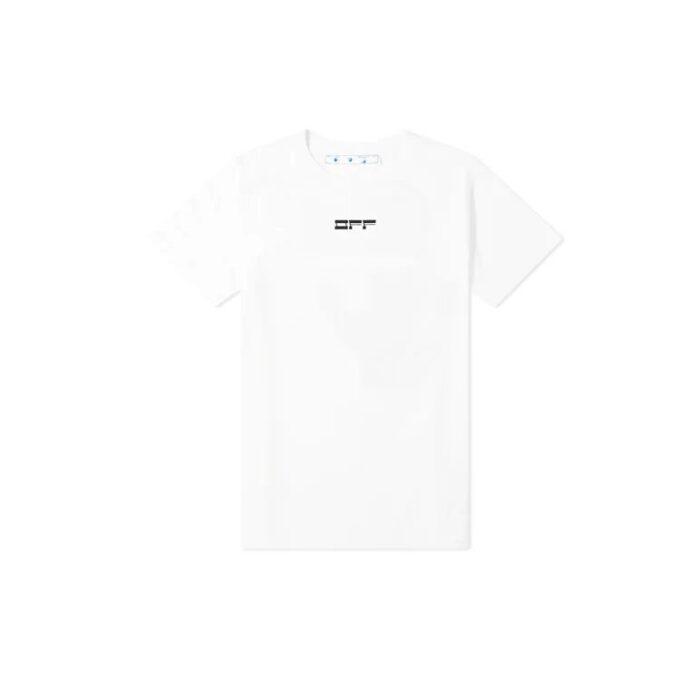 Back Alphabet Printing Short Sleeve White