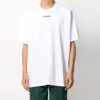 Back Arrow Pattern Printing Round Neck Short Sleeve Loose Fit White