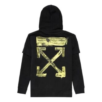 Back Arrow Printing Drawstring Black