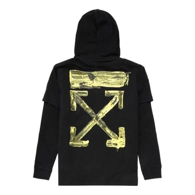Back Arrow Printing Drawstring Black