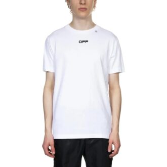 Back Black White Painting Short Sleeve White