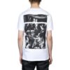 Back Black White Painting Short Sleeve White