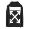 Back Logo Printing Hooded Jacket Black