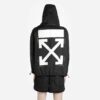 Back Logo Printing Hooded Jacket Black