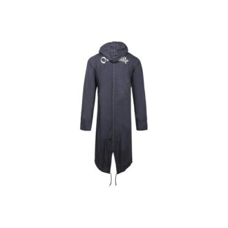 Back Logo Printing hooded Large Loose Fit Black