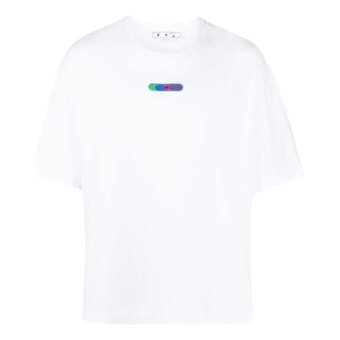 Back Logo Printing Short Sleeve White