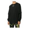 Back Mask Human Face Printing Round Neck Black