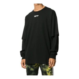 Back Mask Human Face Printing Round Neck Black