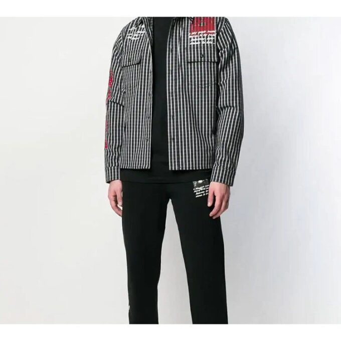 Back MONALISA Mens Logo Stripe Shirts
