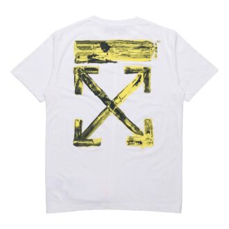 Back Painting Graffiti Arrow Printing Short Sleeve White