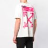 Back Pink Arrow Short Sleeve White